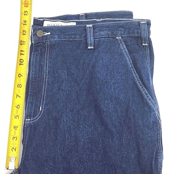 Carhartt Dungaree Fit Utility Blue Carpenter Jeans Workwear Men's 42x30 - Picture 11 of 13